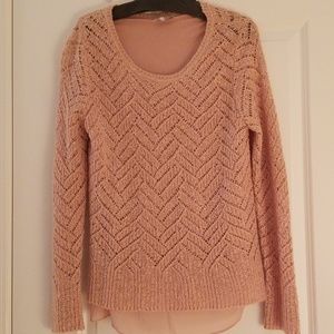 Lucky brand Pink Sweater with Silver detail